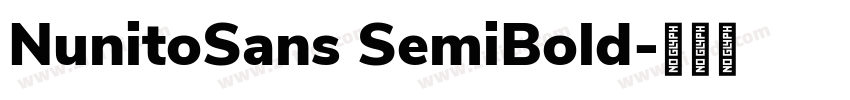 NunitoSans SemiBold字体转换